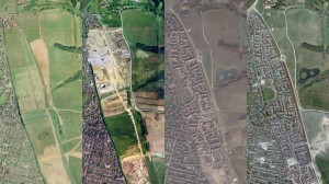 map-compare Housing estate nr. Lee on Solent, Hampshire UK